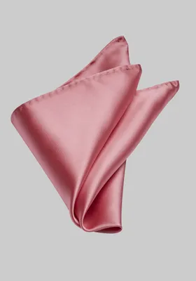 JoS. A. Bank Men's Solid Satin Pocket Square, Fuchsia, One Size