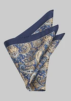 Men's Paisley Pocket Square, Navy