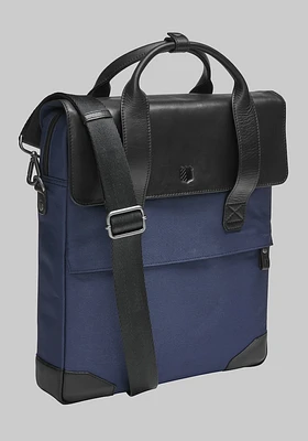 JoS. A. Bank Men's Mixed Media Messenger Bag, Navy, One Size