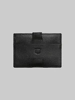 Men's Card Case With Pull Tab, Black, One Size