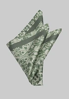 Men's Morris Inkblot Pocket Square, Green, One Size