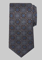 Men's Reserve Collection Overlay Medallion Tie, Brown, One Size