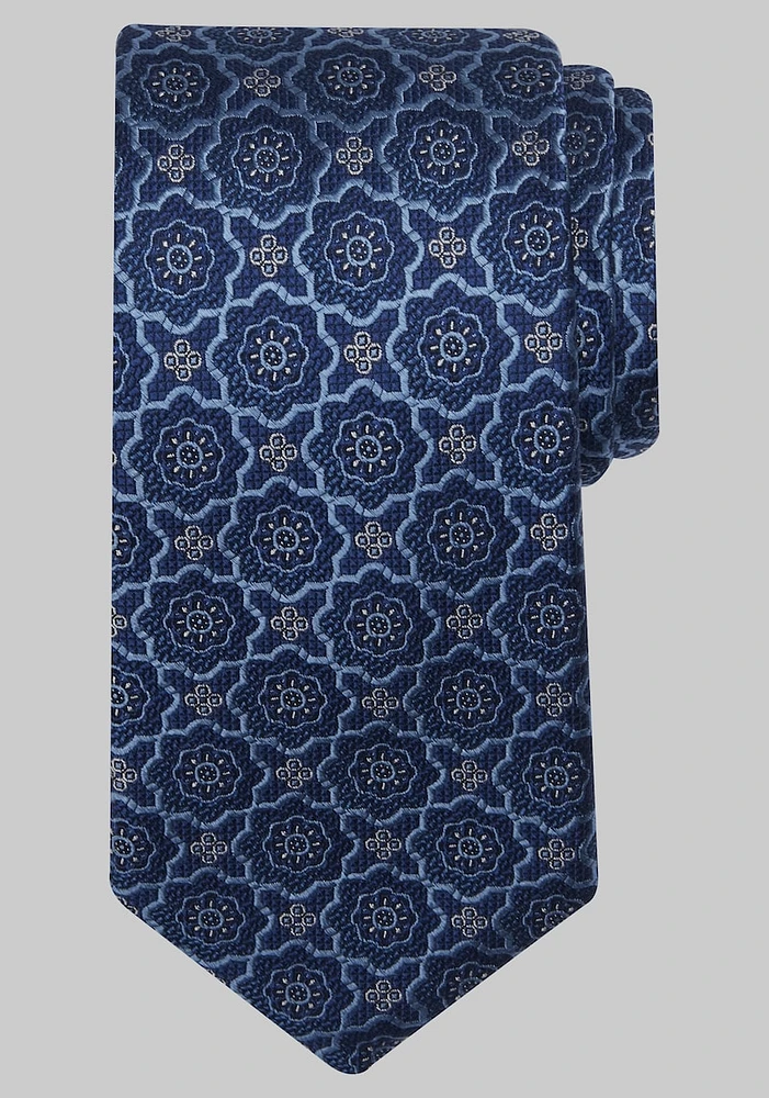 JoS. A. Bank Men's Reserve Collection Linked Medallion Tie, Navy, One Size