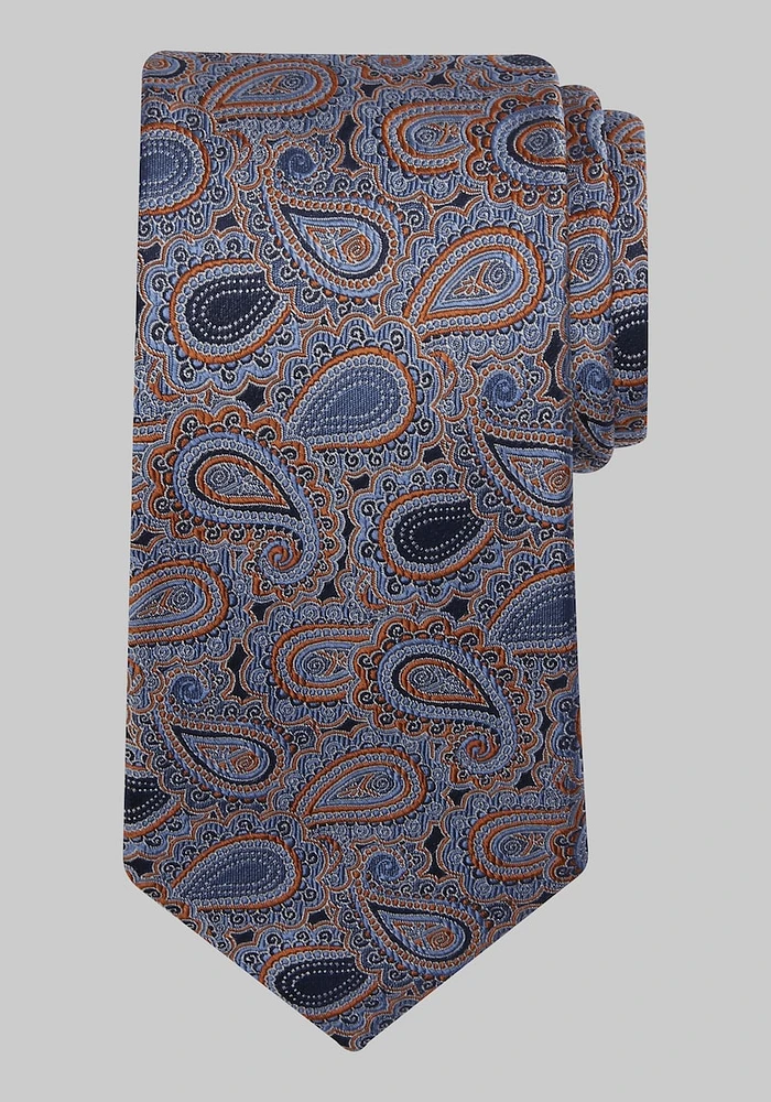 Men's Reserve Collection Filigree Paisley Tie, Orange, One Size