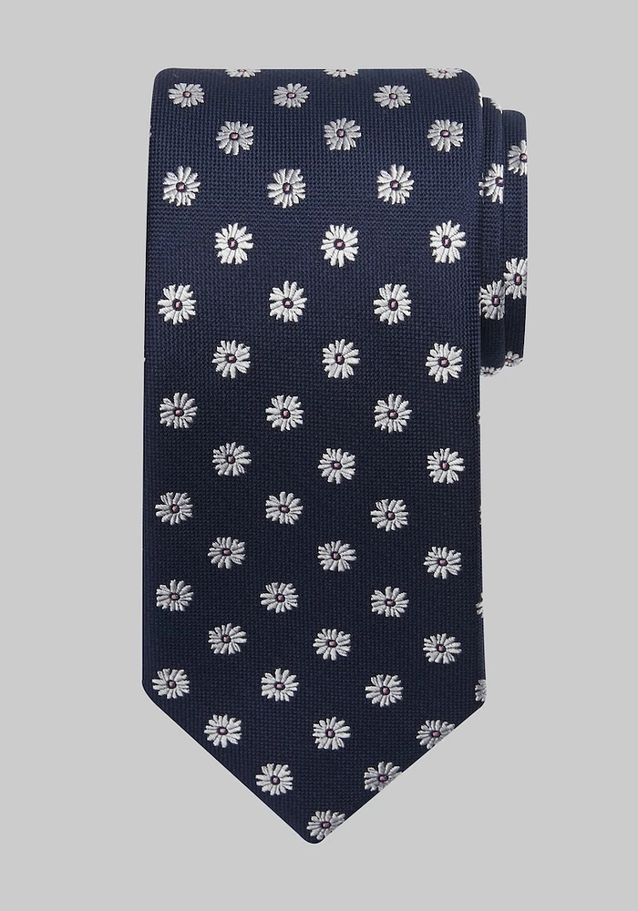 Men's Daisy Tie, Navy, One Size