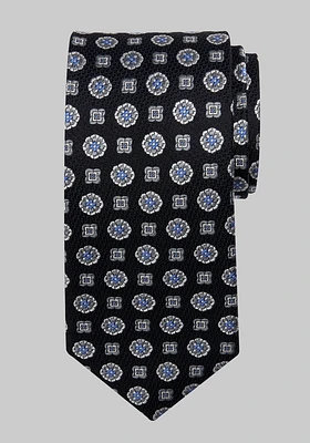 Men's Reserve Collection Double Medallion Tie, Black, One Size