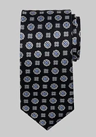 Men's Reserve Collection Double Medallion Tie, Black, One Size