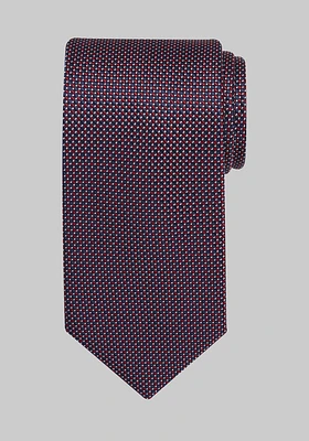 Men's Traveler Collection Micro Check Tie, Red, One Size