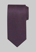 Men's Traveler Collection Micro Check Tie, Red, One Size