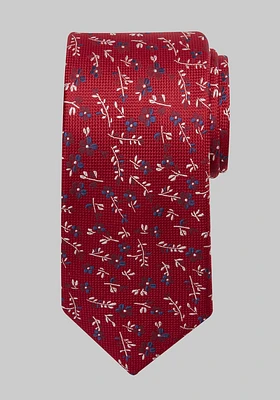 Men's Traveler Collection Botanical Floral Tie, Red, One Size