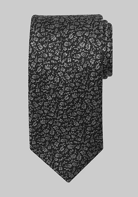 JoS. A. Bank Men's Traveler Collection Floral Sprigs Tie, Black, One Size