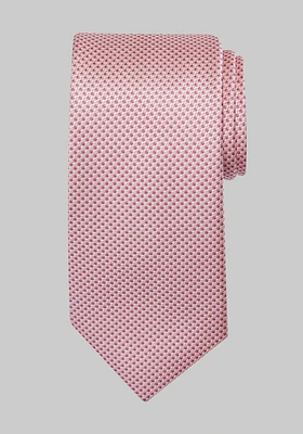 Men's Traveler Collection Triple Color Micro Pattern Tie, Pink, One Size