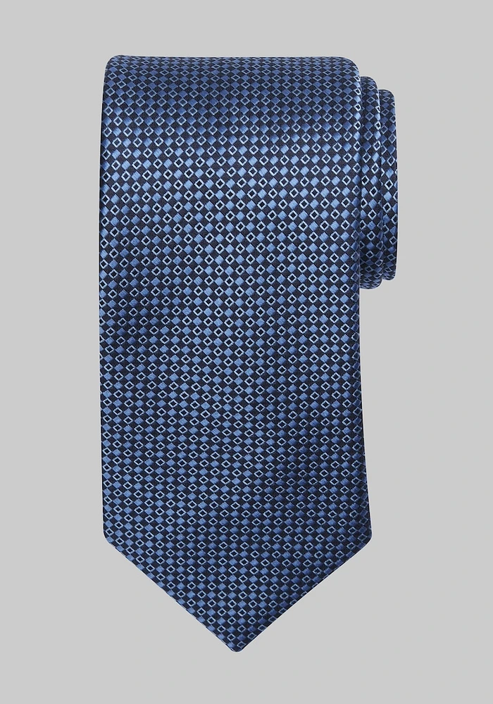 JoS. A. Bank Men's Traveler Collection Mini Squares Tie, Blue, One Size