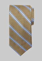 JoS. A. Bank Men's Reserve Collection Two Lane Stripe Tie, Yellow, One Size