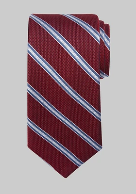 JoS. A. Bank Men's Reserve Collection Two Lane Stripe Tie, Red, One Size
