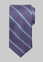 JoS. A. Bank Men's Reserve Collection Two Lane Stripe Tie, Purple, One Size