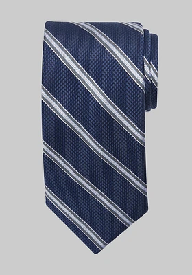 JoS. A. Bank Men's Reserve Collection Two Lane Stripe Tie, Navy, One Size