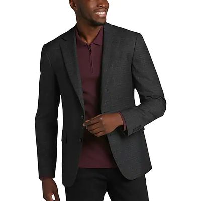 Awearness Kenneth Cole Men's Performance Modern Fit Sport Coat Black Check