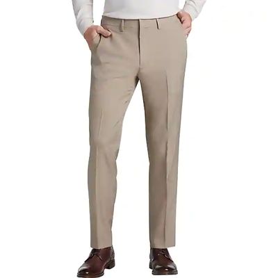 Haggar Men's Premium Comfort 4-Way Stretch Dress Pants Khaki