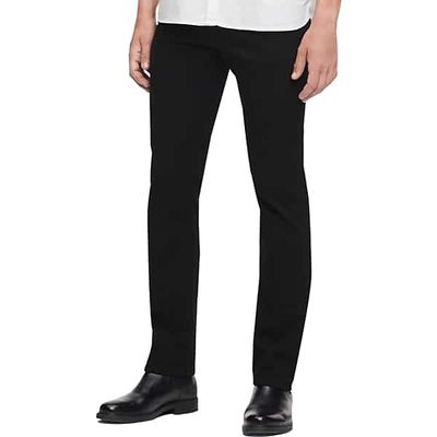 Calvin Klein Men's Jeans Straight Fit Stretch Jeans Black - Size: 34W x 34L