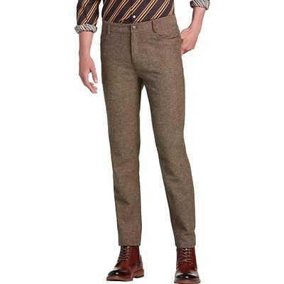 Paisley & Gray Men's Modern Fit Tweed 5-Pocket Pants Chestnut Tweed