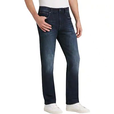 Joseph Abboud Men's Dark Coal Blue Wash Slim Fit Jeans