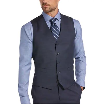 Awearness Kenneth Cole Blue Men's Suit Separates Vest