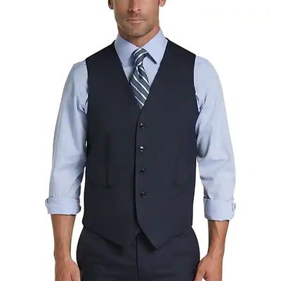 Joseph Abboud Blue Tic Modern Fit Men's Suit Separates Vest