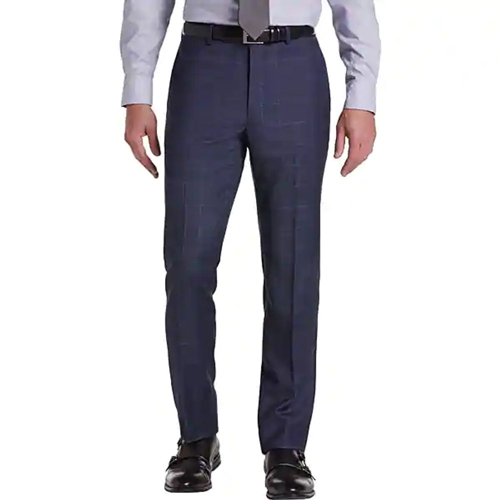 Anvendelig kærlighed forarbejdning Calvin Klein Men's X-Fit Blue Windowpane Slim Fit Suit Separates Pants |  Vancouver Mall