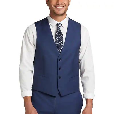 Calvin Klein X-Fit Slim Fit Men's Suit Separates Vest Blue