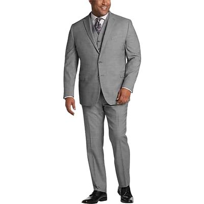 Awearness Kenneth Cole AWEAR-TECH Slim Fit Men's Suit Separates Coat Black and White Sharkskin