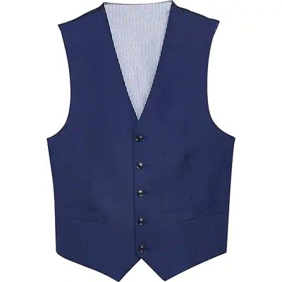Tommy Hilfiger Modern Fit Men's Suit Separates Vest Postman Blue