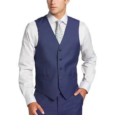Joseph Abboud Modern Fit Men's Suit Separates Vest Blue
