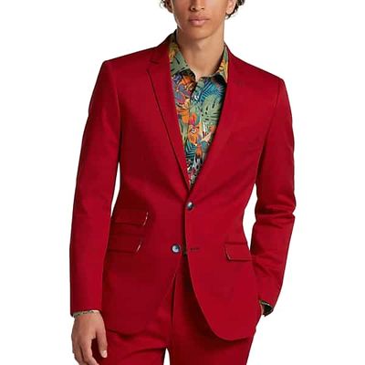 Paisley & Gray Men's Slim Fit Suit Separates Jacket Crimson
