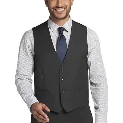 Calvin Klein X-Fit Slim Fit Men's Suit Separates Vest Charcoal Gray