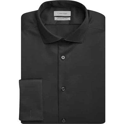 Calvin Klein Men's Infinite Extreme Slim Fit Dress Shirt Black