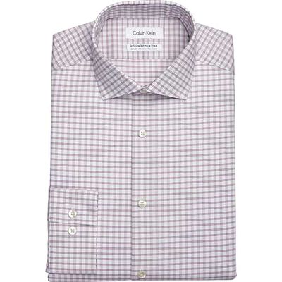 Calvin Klein Men's Infinite Slim Fit Spread Collar Dress Shirt Purple