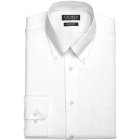 Lauren By Ralph Lauren Men's Ultraflex Classic Fit Button-Down Collar Dress Shirt White