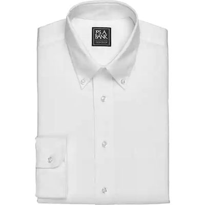 Jos. A. Bank Men's Non-Iron Classic Fit Button-Down Collar Dress Shirt White
