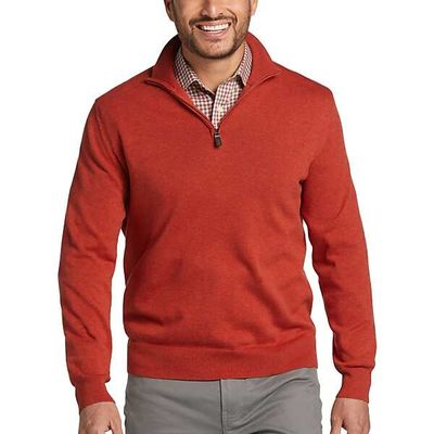 Jos. A. Bank Men's Modern Fit 1/4 Zip Sweater Spice