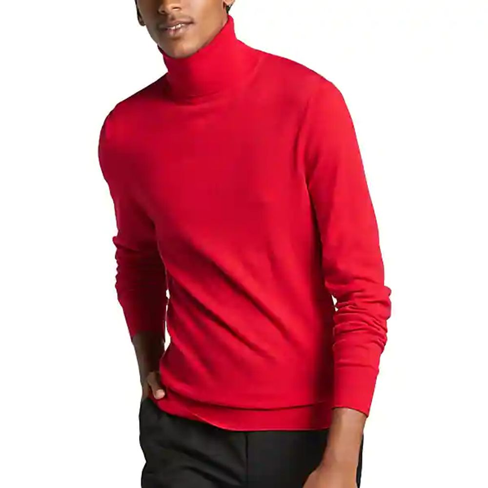 Paisley & Gray Men's Slim Fit Turtleneck Sweater Red