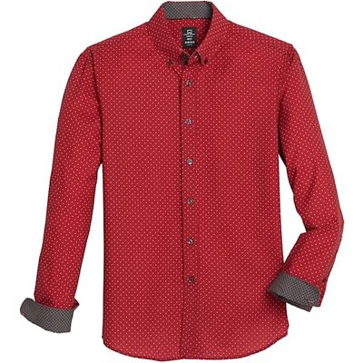 Collection by Michael Strahan Men's Michael Strahan Modern Fit Sport Shirt Red Diamond