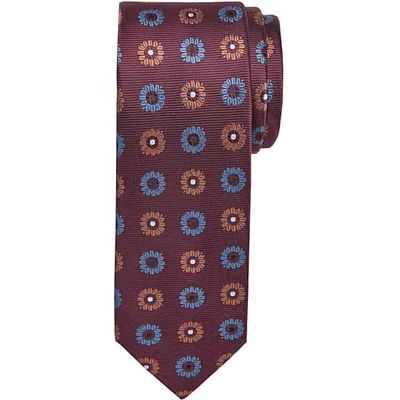 Paisley & Gray Men's Narrow Tie Purple Floral Medallion - Size: REGULAR