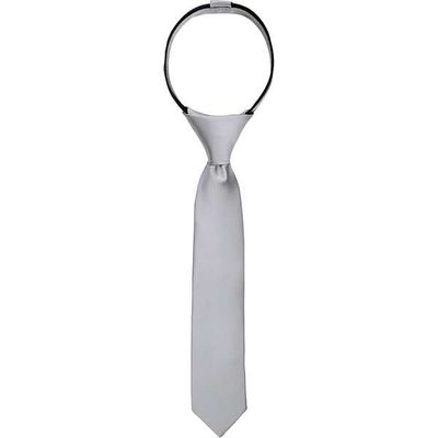 Egara Men's Boys Zipper Tie Silver