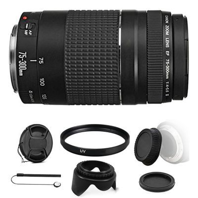 Ef 75-300mm F/4-5.6 Iii Lens + 58mm Uv Filter + Accessory Kit