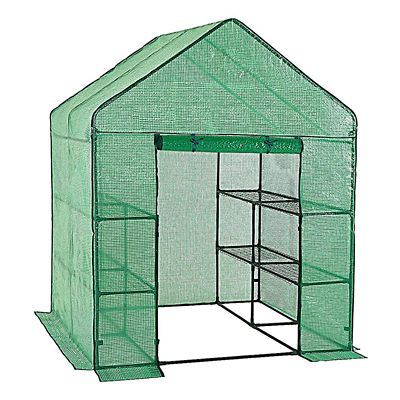 Large Walk-in Greenhouse With 3 Tiers 12 Shelves Stands For Outdoor Plant, 61" x 55" x 78"