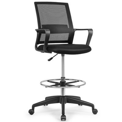 Drafting Chair Tall Office Chair Adjustable Height W/footrest