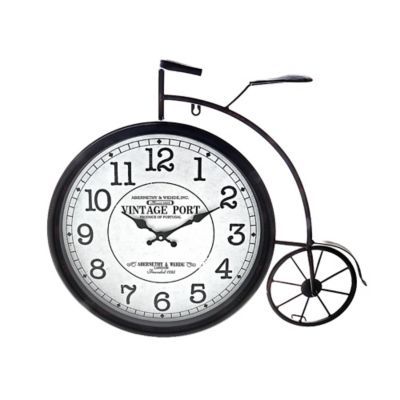 Metal Black Bicycle Clock