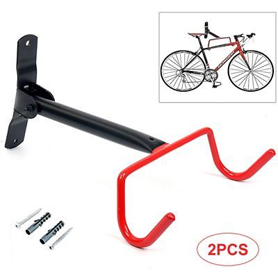 2 Pack Bike Wall Mount Rack Bicycle Stand Bike Holder Bicycle Folding Storage Holder/hangers For Garage Or House