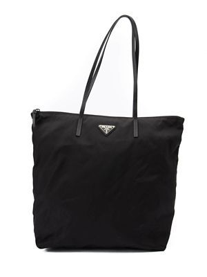 Pre-owned Prada Women's Foldable Shopper Tote Bag Black Nylon